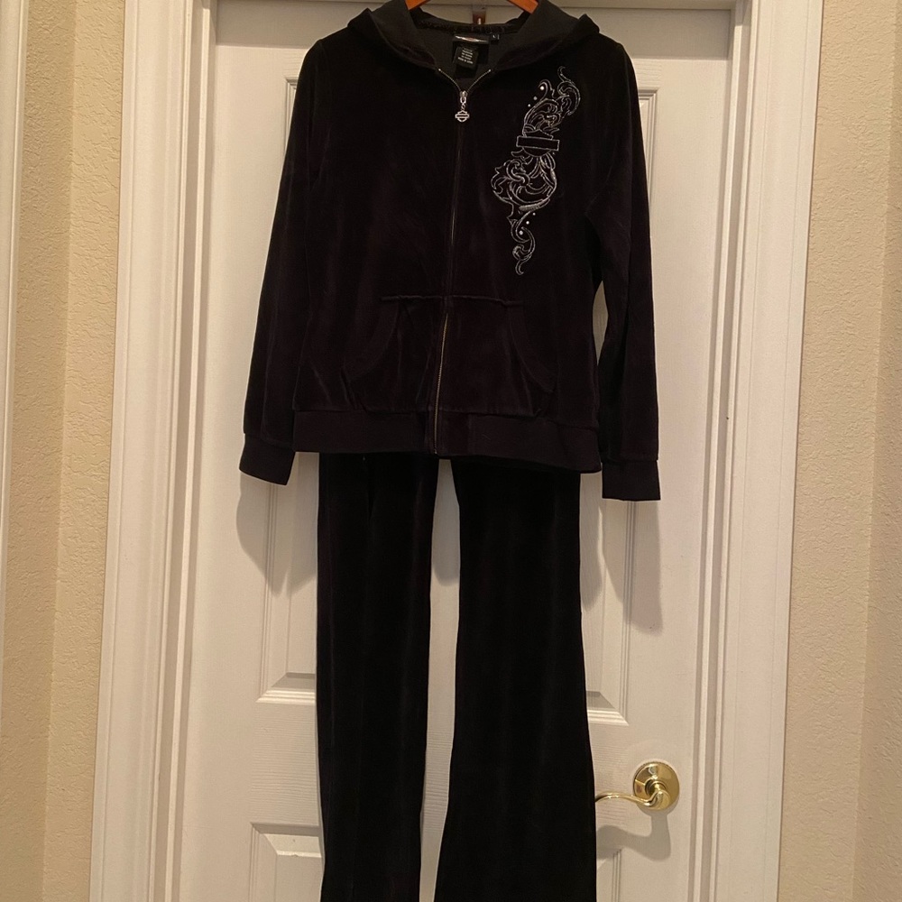 Velour Harley Davidson women’s Warm up suit